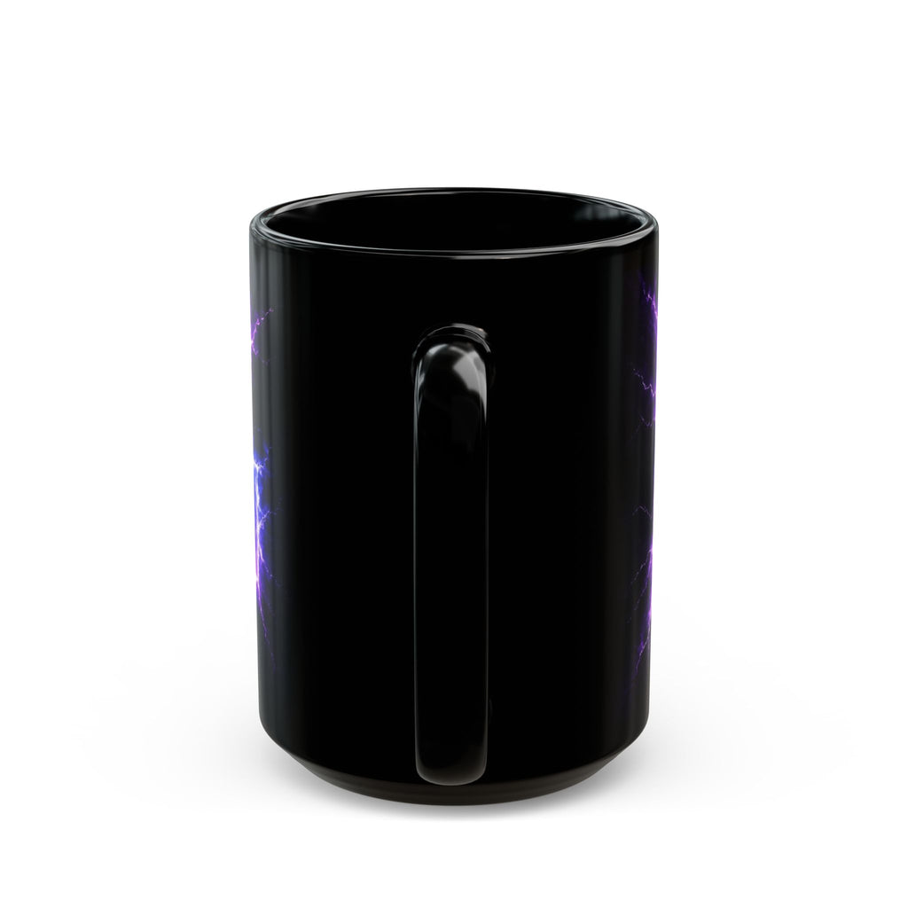 NRG Fitness Center Black Mug — Electric Logo (15oz)