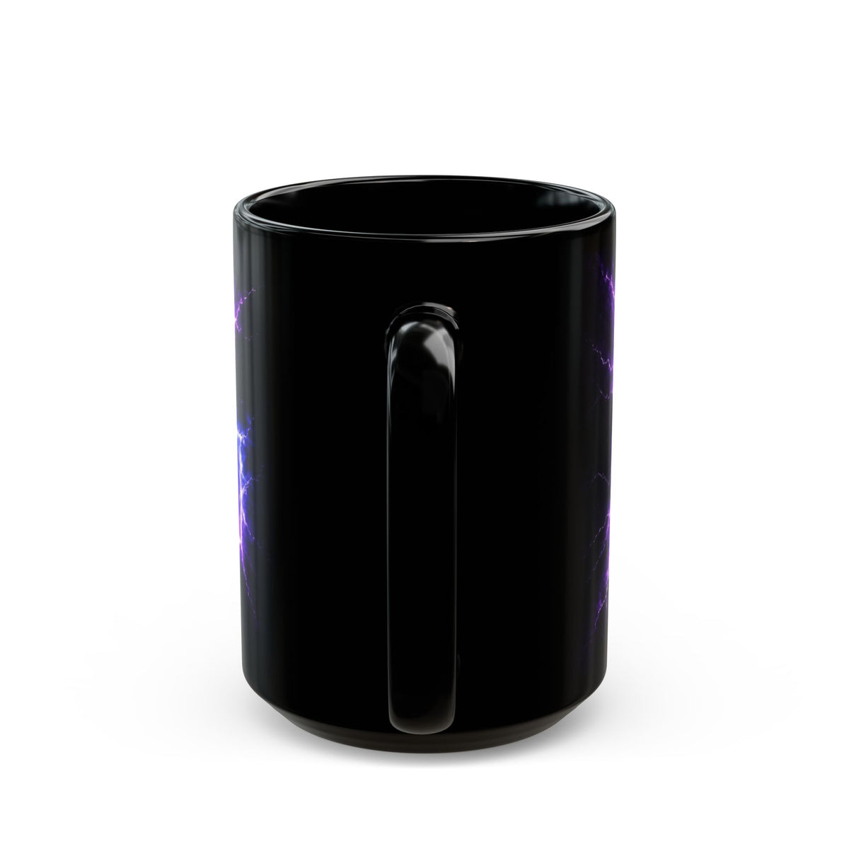 NRG Fitness Center Black Mug — Electric Logo (15oz)
