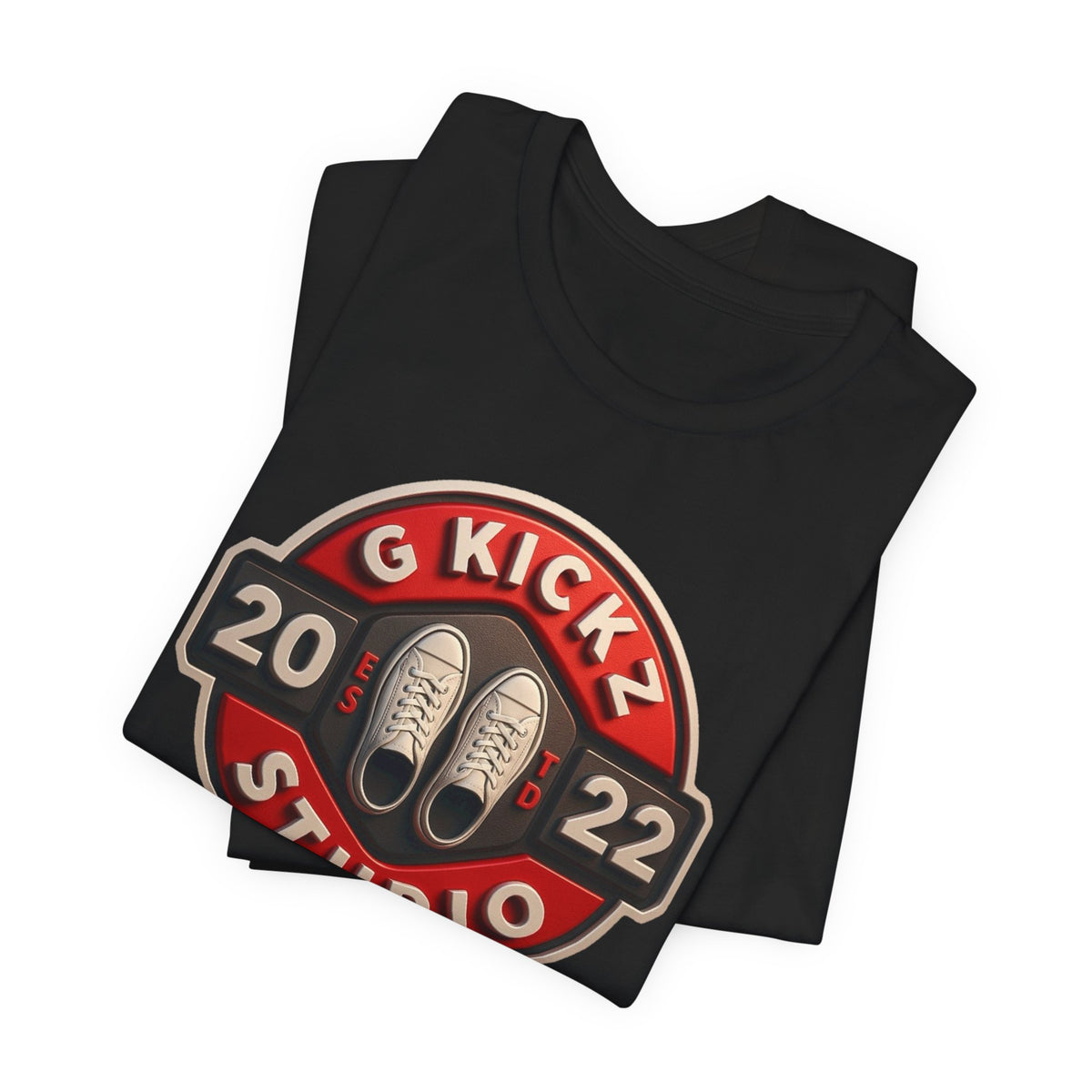 G Kickz Studio Tee — Badge Logo (Black)