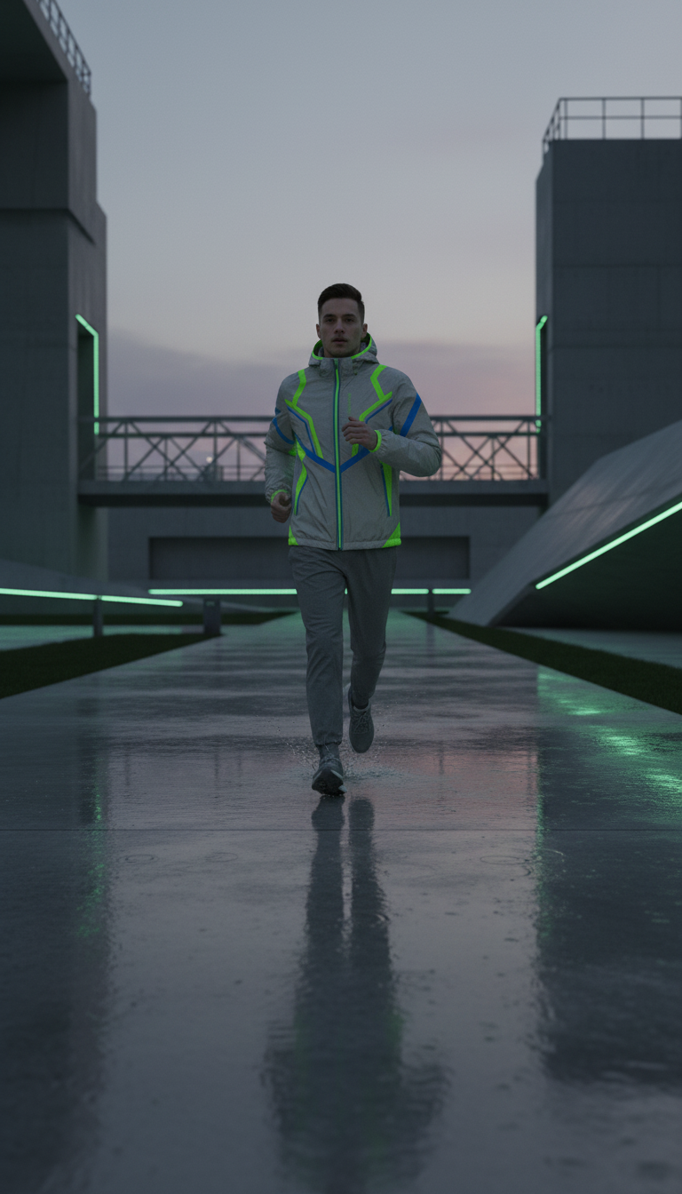 Reflective Running Jacket in use
