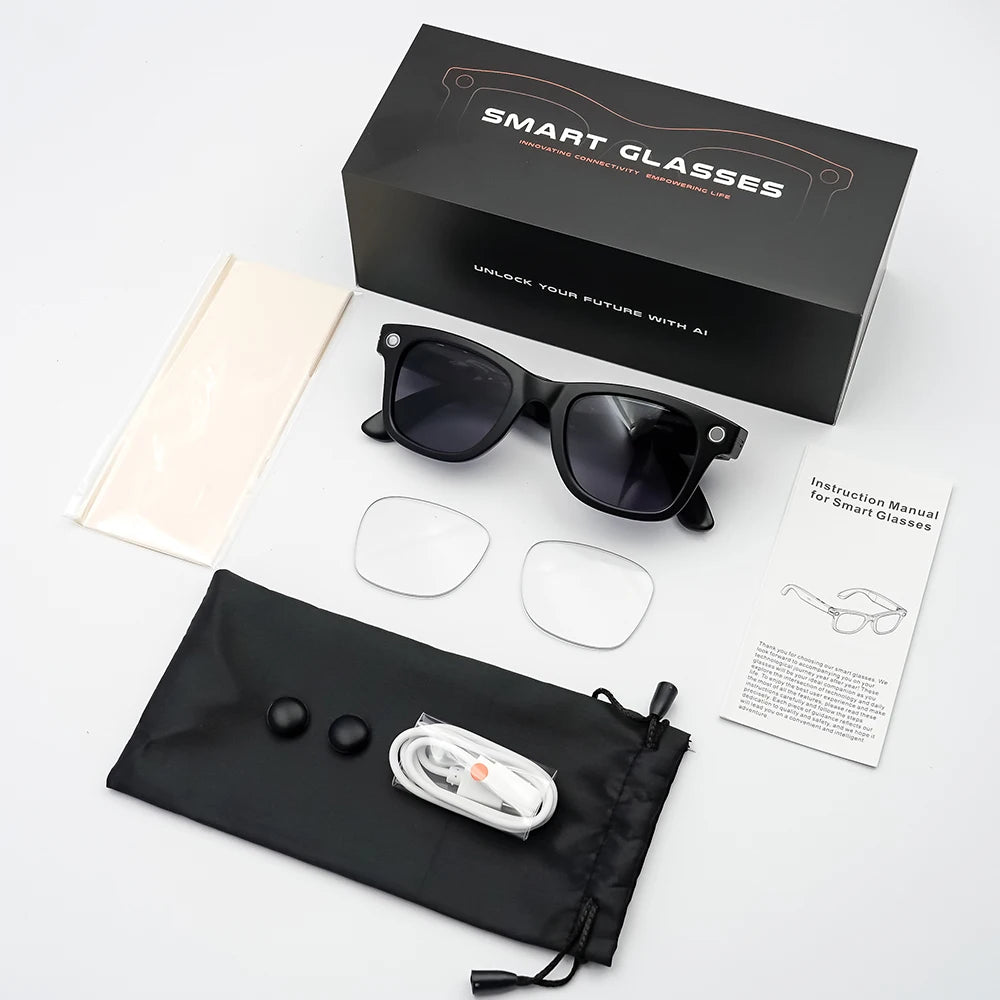 AI Smart Camera Glasses — 8MP, Voice Assistant & Live Translation