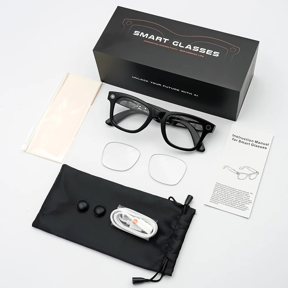 AI Smart Camera Glasses — 8MP, Voice Assistant & Live Translation