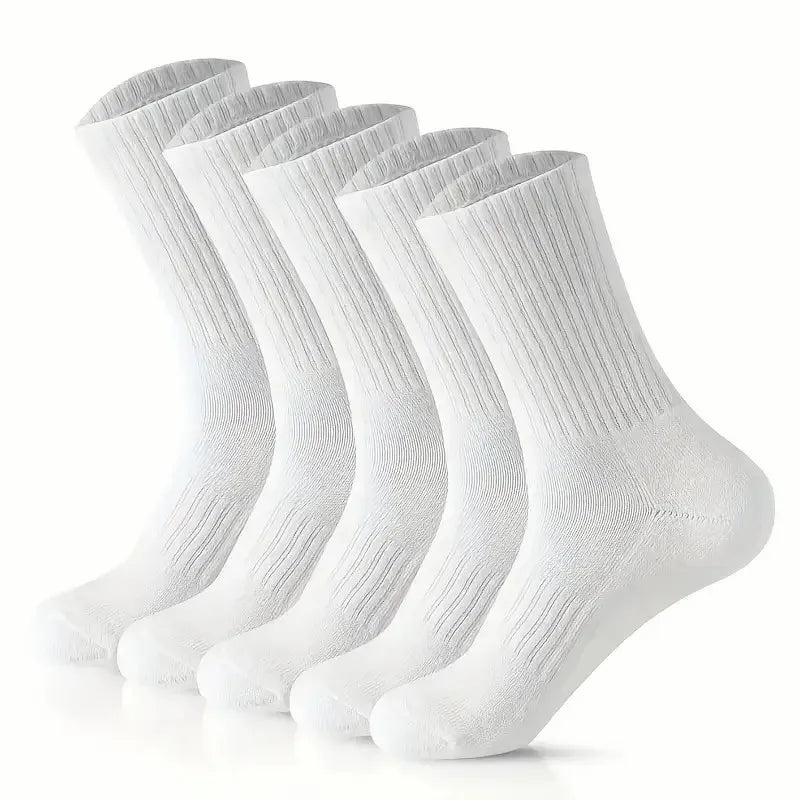 White crew socks 5-pack