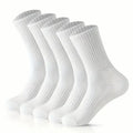 White crew socks 5-pack