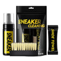Sneaker cleaning foam kit with brush and towel