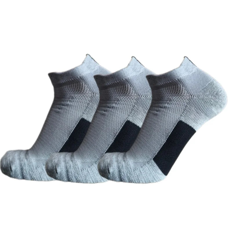 Silicone-grip socks 3-pack grey