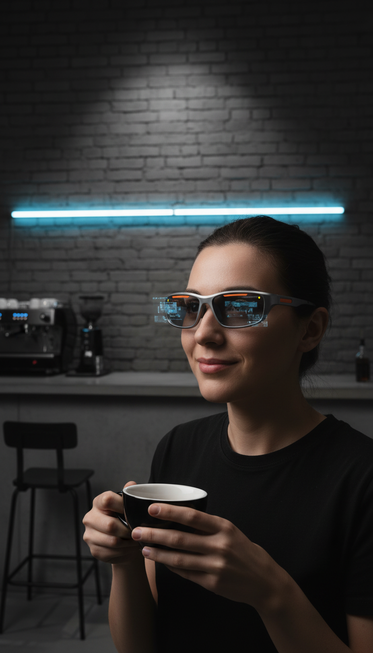Smart HUD Glasses in use