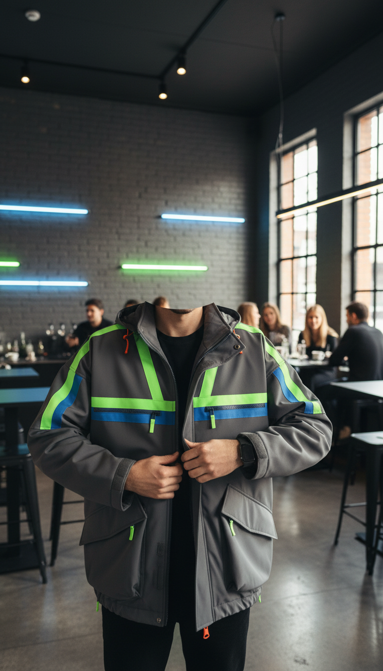 Oversized Technical Streetwear Jacket in use