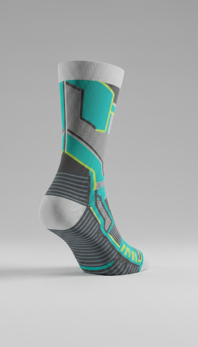 Alternate angle view of Dynamic fiber compression socks