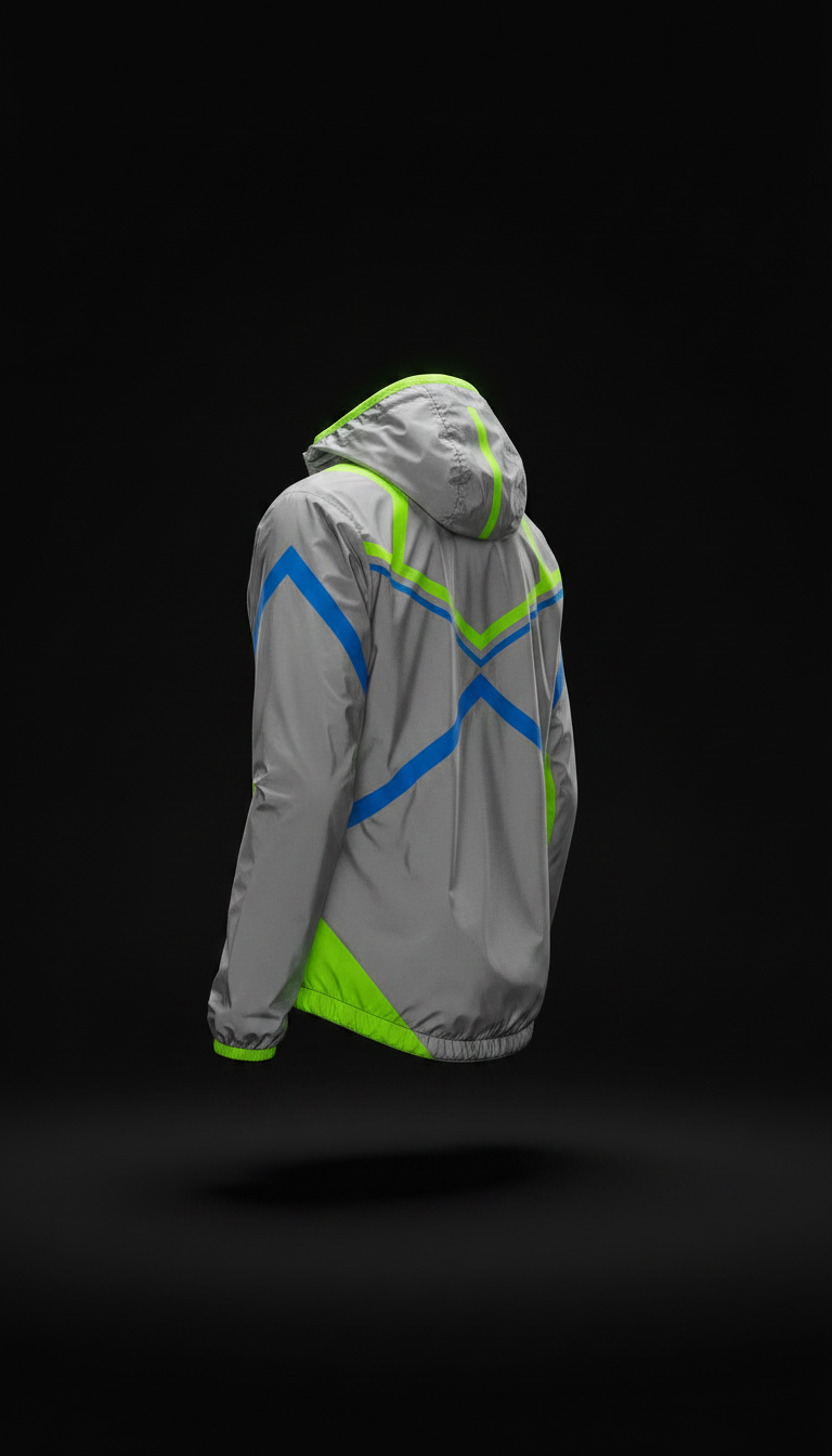 Alternate angle view of Reflective Running Jacket